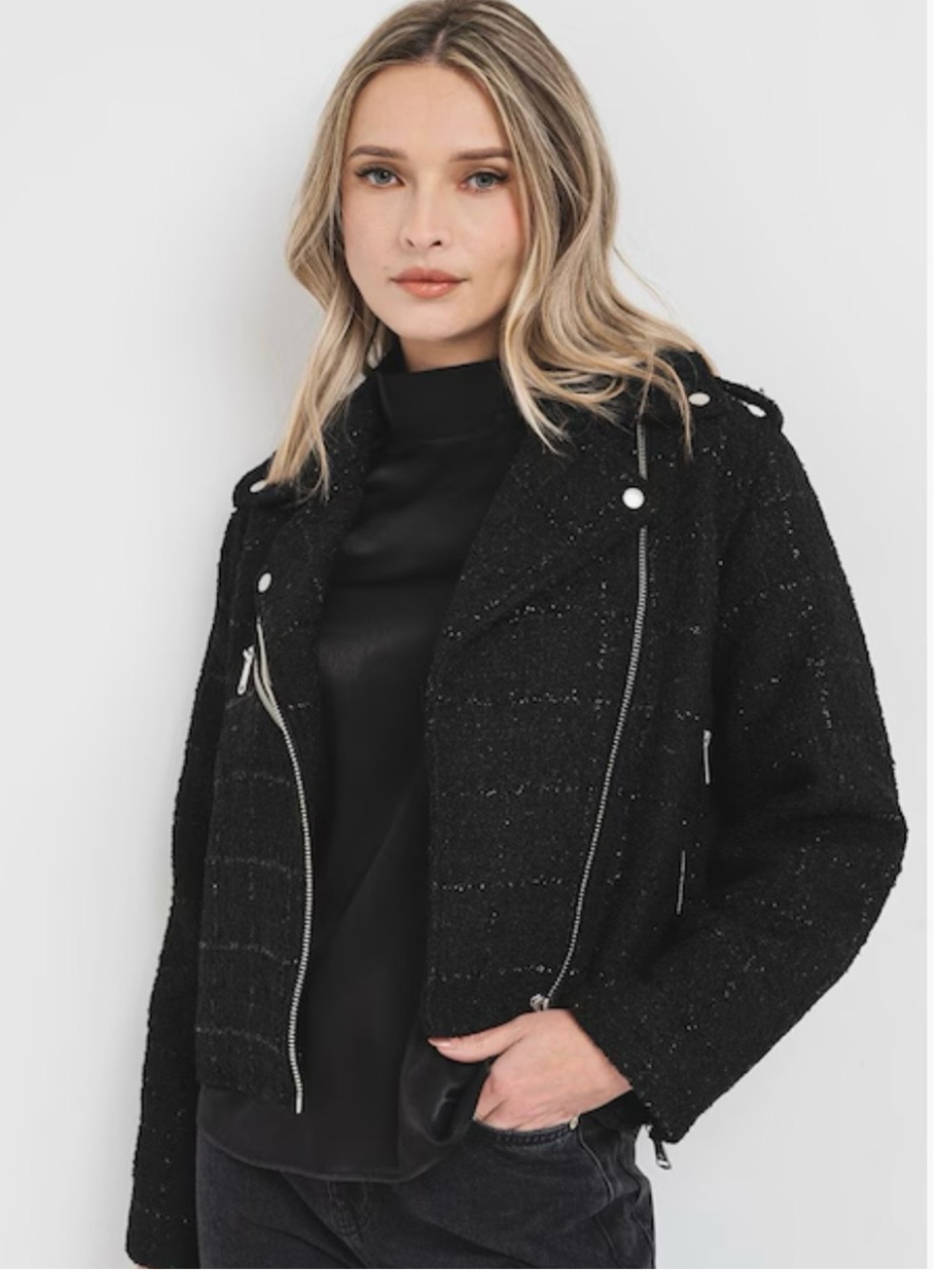 Scotch and Soda Tweed Motorcycle Jacket NWT